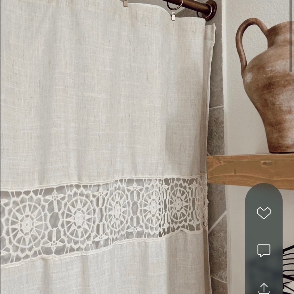 Crochet Shower Curtain
